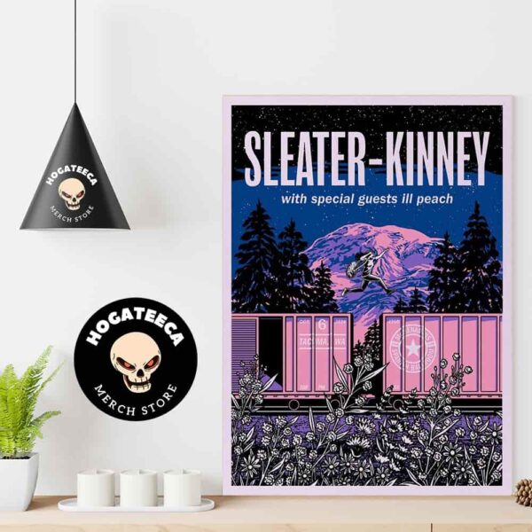 Sleater-Kinney With Ill Peach On Oct 6 2024 In Tacoma WA Home Decor Poster Canvas