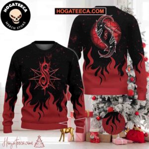 SlipKnot Goat Satan Rock Band Christmas Sweater Chirstmas Gifts 2024 Xmas For Family And Friends Ugly Sweater