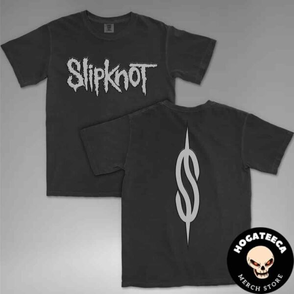 Slipknot The Portal Ritual S Grey Text Logo Merch Two Sides Unisex T-Shirt