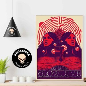 Slowdive Show At Levitation 2024 With Drop Nineteens Official Ringo Deathstarr Glare Ariel And Sad Cell Home Decor Poster Canvas