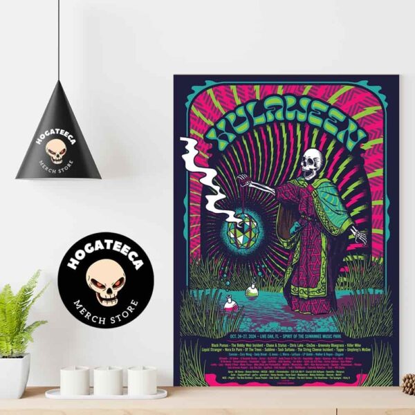 Spirit Lake 2024 Suwannee Hulaween October 24 27 Live Oak Florida Spirit Of The Sunwannee Music Park Up Line Up Home Decor Poster Canvas