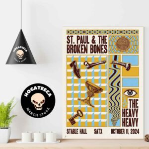 St Paul And The Broken Bones The Heavy Heavy Stable Hall Satx On October 11 2024 Home Decor Poster Canvas