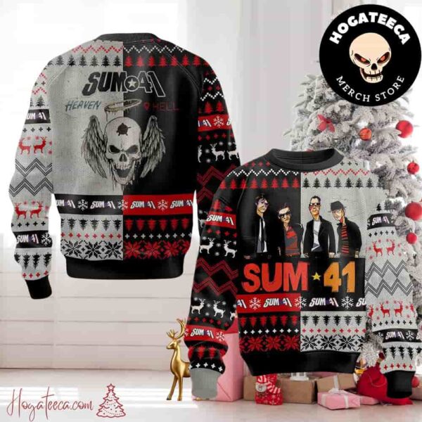 Sum 41 Heaven Hell Christmas Sweater Chirstmas Gifts 2024 Xmas For Family And Friends Ugly Sweater