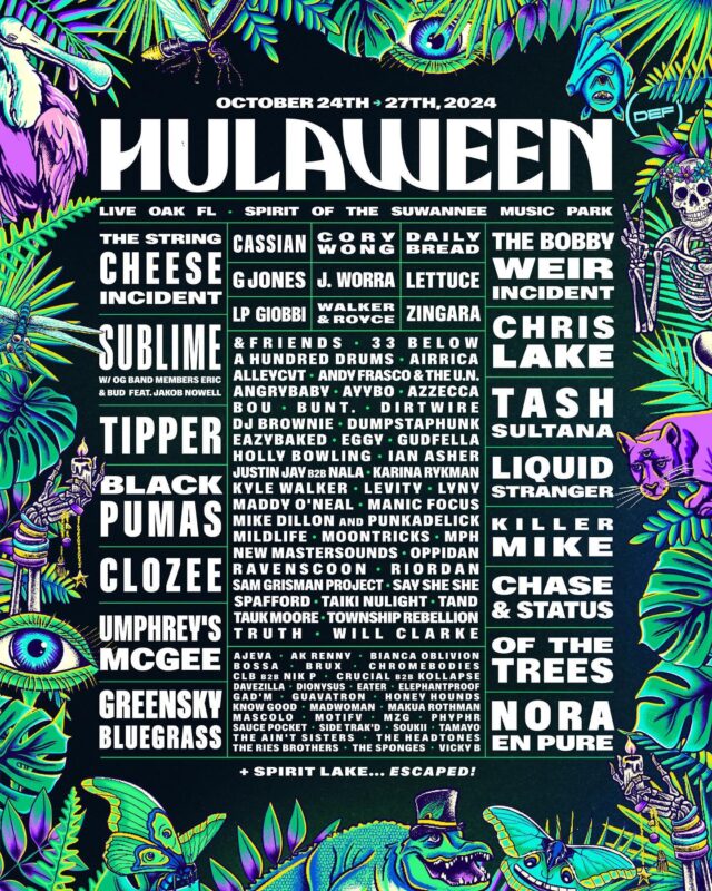 Suwannee Hulaween 2024 October 24 27 Live OAK Florida Spirit Of The Sunwannee Music Park Up Line Up