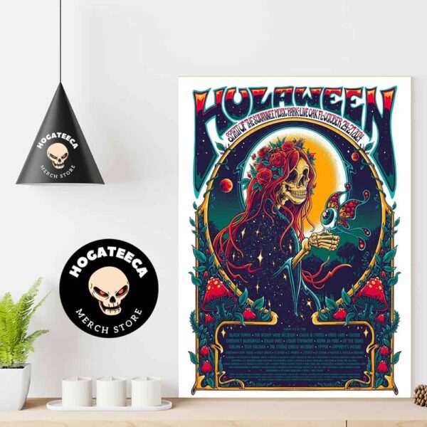 Suwannee Hulaween October 24 27 2024 Live Oak Florida Spirit Of The Sunwannee Music Park Up Line Up Home Decor Poster Canvas