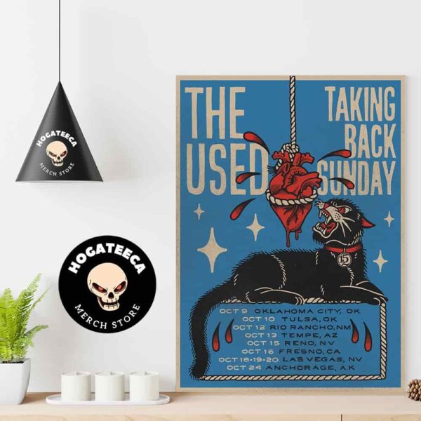 Taking Back Sunday And The Used Tour 2024 Schedule List Date Home Decor Poster Canvas