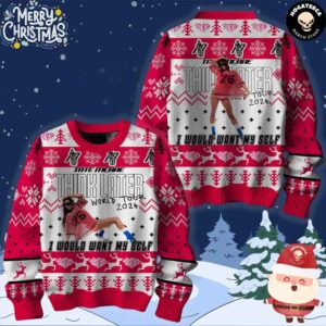 Tate McRae Thank Later World Tour 2024 I Wold Want My Self Ugly Christmas Sweater Chirstmas Gifts 2024 Xmas For Family And Friends Ugly Sweater