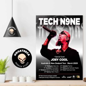 Tech N9NE Special Guest Joey Cool Australia And New Zealand Tour March 2025 Schedule List Home Decor Poster Canvas