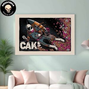 The Band Cake An Evening with CAKE Merch Poster On October 5h 2024 In Oceanside CA At Frontwave Arena Home Decor Poster Canvas