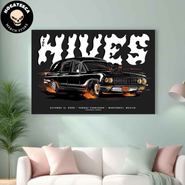 The Hives Merch On Octubre 12th 2024 Parque Fundidora Monterrcy Mexico Home Decor Poster Canvas