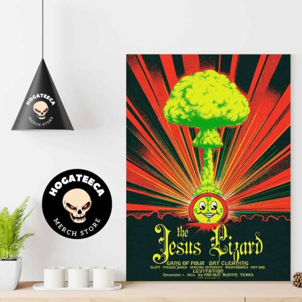 The Jesus Lizard Merch In Austin Texas At The Far Out On Nov 1 2024 crazy stacked lineup Home Decor Poster Canvas