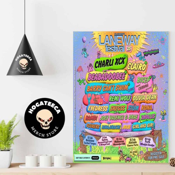 The Laneway Festival February 2025 lineup Home Decor Poster Canvas