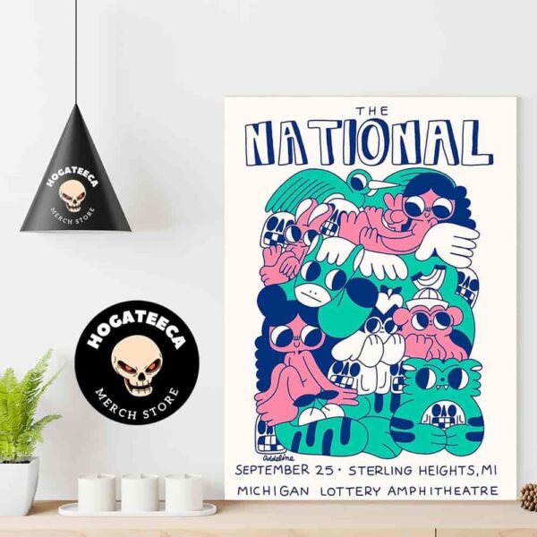 The National Merch On Sept 25 2024 In Sterling Heights MI At Michigan Lottery Amphitheatre Home Decor Poster Canvas