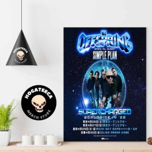 The Offspring With Simple Plan Supercharged Worldwide In April 2025 Japan Schedule List Home Decor Poster Canvas