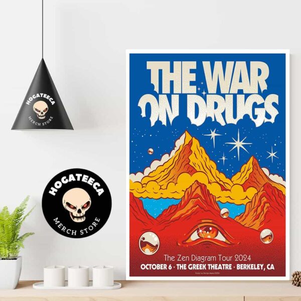 The War On Drugs The Zen Diagram Tour 2024 On October 6 At The Greek Theatre In Berkeley CA Home Decor Poster Canvas