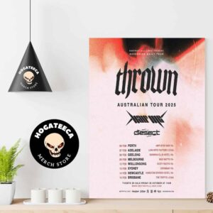 Thrown Australia Tour February 2025 Schedule List Home Decor Poster Canvas