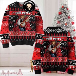 Tom Petty Runnin Down A Dream Ugly Christmas Sweater Chirstmas Gifts 2024 Xmas For Family And Friends Ugly Sweater