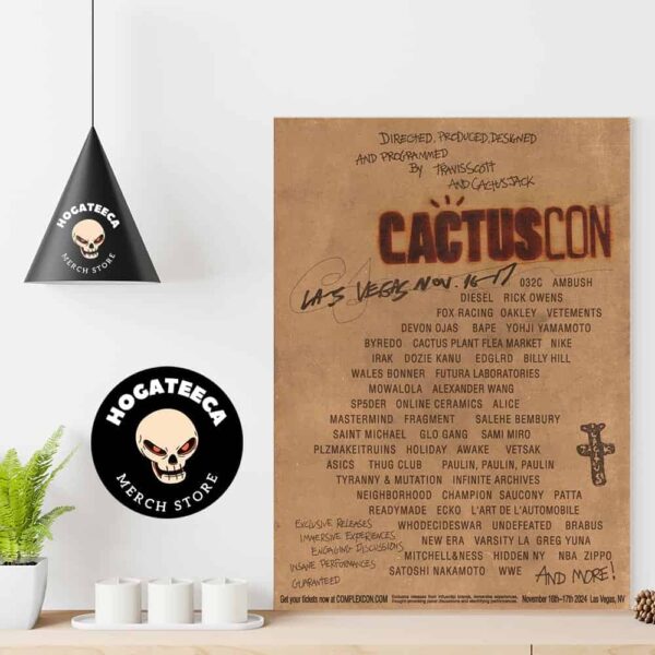 Travis Scott And Cactusjack Cactuscon In Las Vegas On Nov 16-17 2024 Home Decor Poster Canvas