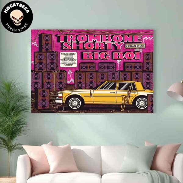 Troy Andrews With Big Boi And Orleans Avenue Merch For Tour 2024 Show Schedule List Home Decor Poster Canvas