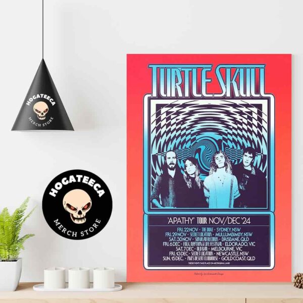 Turtle Skull Abathy Tour On Nov And Dec 2024 Performances Scheduled Home Decor Poster Canvas