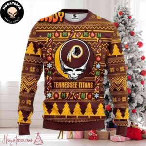 Washington Redskins Grateful Dead Ugly Christmas Sweater Chirstmas Gifts 2024 Xmas For Family And Friends Ugly Sweater