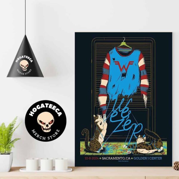 Weezer Merch At Golden 1 Center In Sacramento CA On 8-10 2024 Home Decor Poster Canvas