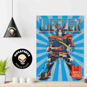 Weezer Voyage To The Blue Planet Merch On Sept 29 2024 In Dallas TX In American Airlines Arena Home Decor Poster Canvas