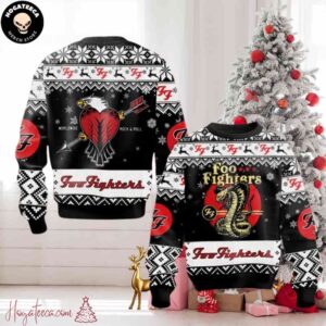 Foo Fighters Worldwide Rock And Roll Chirstmas Gifts 2024 Xmas For Family And Friends Ugly Sweater