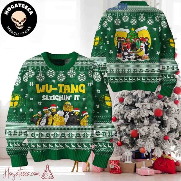 Wu-Tang Clan Sleighin? It Christmas Sweater Chirstmas Gifts 2024 Xmas For Family And Friends Ugly Sweater