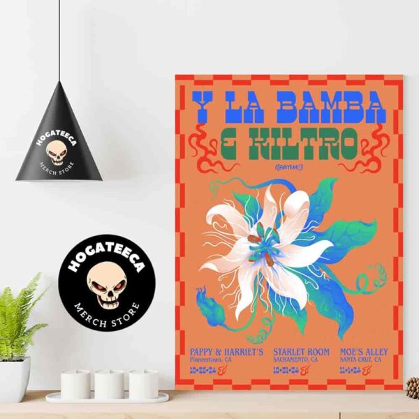 Y LA Bamba And Kiltaro Merch For Show On Oct 25-32 And Nov 1 2024 Schedule List Date Home Decor Poster Canvas