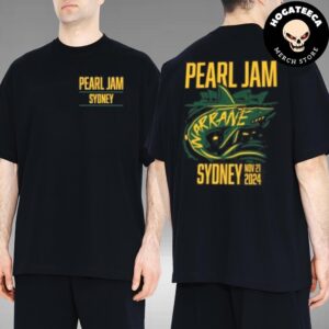 Pearl Jam Merch Shirt In Sydney Australia At Engie Stadium On Nov 21 2024 Event Tee Two Sides Unisex T-Shirt