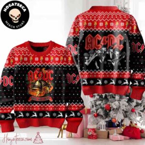 ACDC Jingle Hells Bell Chirstmas Gifts 2024 For Family And Friends Ugly Sweater