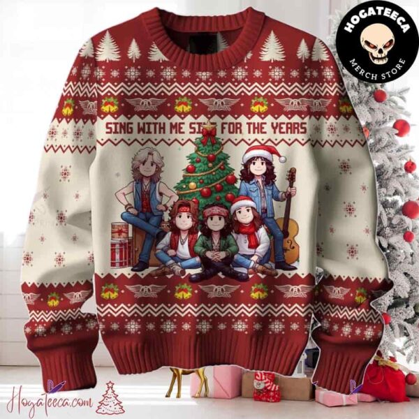 Aerosmith Sing With Me Sing For The Year Chirstmas Gifts 2024 Xmas For Family And Friends Ugly Sweater