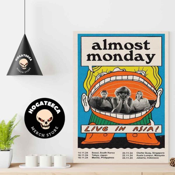 Almost Monday The Dive Tour 2024 Live In Asia Performances Shcheduled Home Decor Poster Canvas