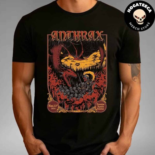 Anthrax Merch For Show At Eventim Apollo In London On Nov 23 2024 Unisex T-Shirt