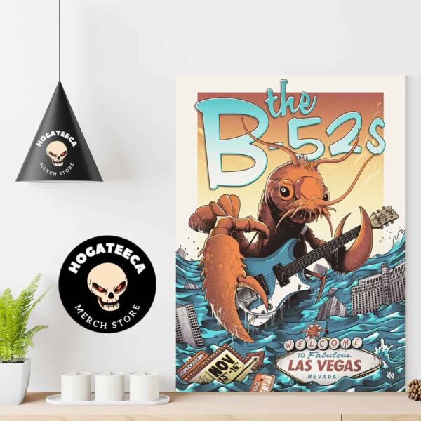 B-52s Band Merch For Show In Las Vegas Neveda At Fabulous On Nov 13th-16th 2024 Home Decor Poster Canvas