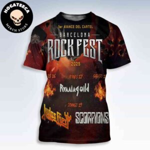 Barcelona Rock Fest 2025 All Over Print Shirt