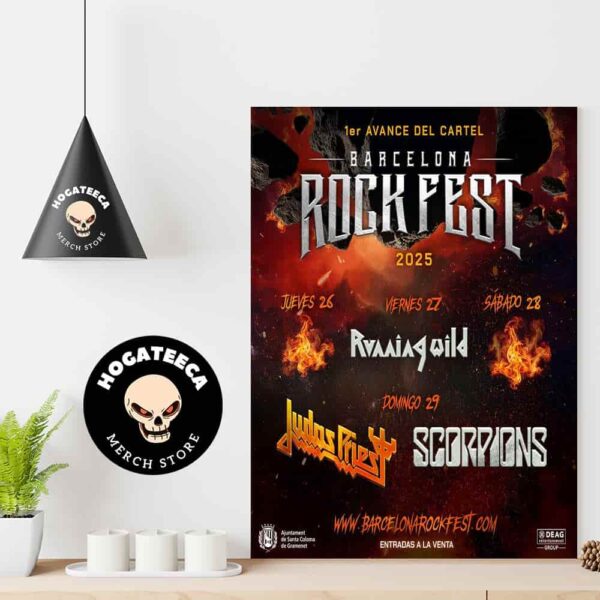 Barcelona Rock Fest 2025 Home Decor Poster Canvas