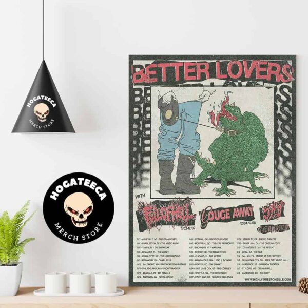 Better Lovers With Full Of Hell And Gouge Away Spy Cloaktroom Performances Scheduled 2024 On November And December Home Decor Poster Canvas