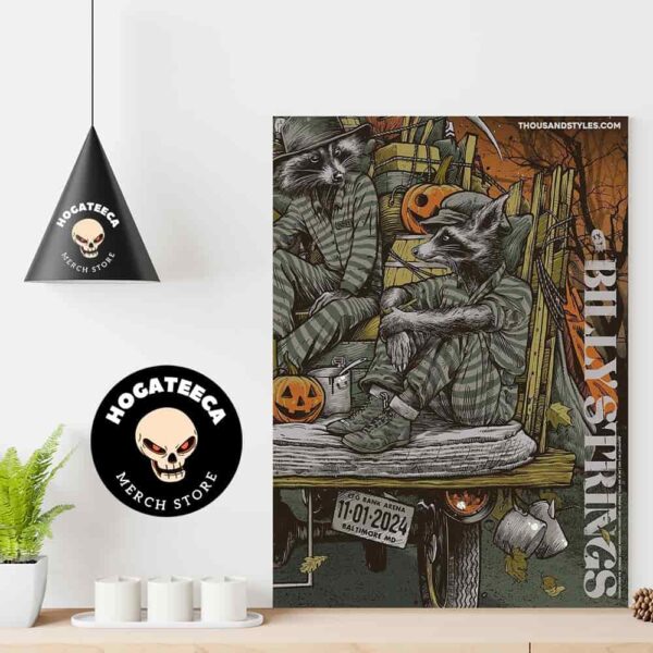 Billy Strings Halloween Show On November 1st 2024 At Ctg Bank Arena In Baltimore Md Home Decor Poster Canvas