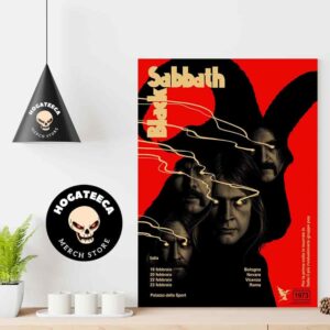 Black Sabbath Italy 1973 50th Anniversary Home Decor Poster Canvas