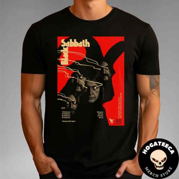 Black Sabbath Italy 1973 50th Anniversary Unisex T-Shirt