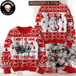 Blink-182 I Wont Be Home For Red Christmas Chirstmas Gifts 2024 Xmas For Family And Friends Ugly Sweater