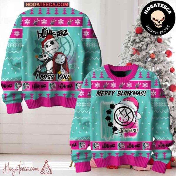 Blink-182 The Nightmare Before Christmas I Miss You Chirstmas Gifts 2024 Xmas For Family And Friends Ugly Sweater