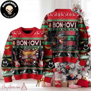 Bon Jovi Christmas Is Not Christmas Without You Chirstmas Gifts 2024 Xmas For Family And Friends Ugly Sweater