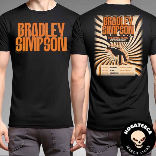 Bradley Simpson The Panic Years Oz Tour On Feb 4-7-8 2025 Two Sides Unisex T-Shirt