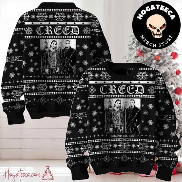 Creed With Arms Wide Open Chirstmas Gifts 2024 Xmas For Family And Friends Ugly Sweater