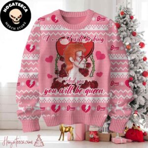 David Bowie I Will Be King And You Will Be Queen Valentine Chirstmas Gifts 2024 Xmas For Family And Friends Ugly Sweater