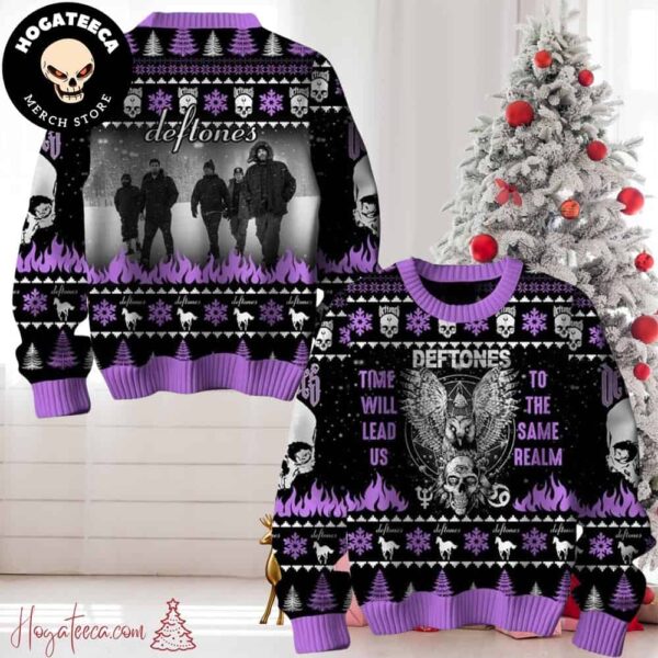 Deftones Time Will Lead US To The Same Realm Chirstmas Gifts 2024 Xmas For Family And Friends Ugly Sweater