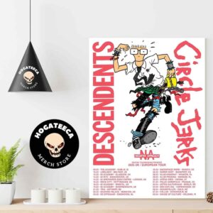 Descendents Circle Jerks Negative Approach UK Europe Tour 2025 Performances Scheduled Home Decor Poster Canvas